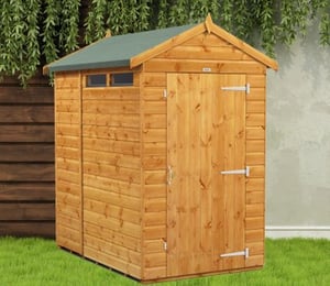 Power 4 x 6 ft Security Apex Shed