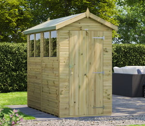 Power 4 x 8 ft Premium Apex Shed