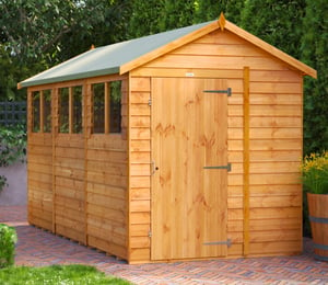 Power 6 x 12 ft Overlap Apex Shed