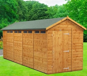 Power 6 x 18 ft Security Apex Shed
