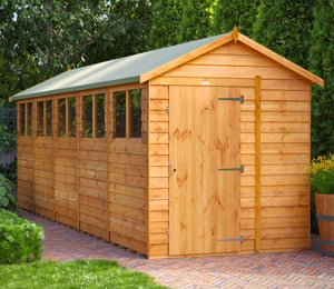 Power 6 x 20 ft Overlap Apex Shed