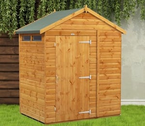 Power 6 x 4 ft Security Apex Shed