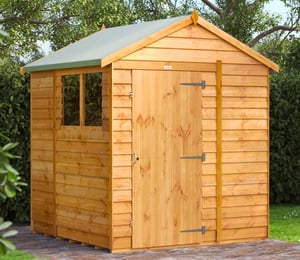 Power 6 x 6 ft Overlap Apex Shed