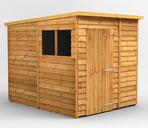 Power 6 x 8 ft Overlap Pent Shed