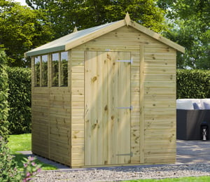 Power 6 x 8 ft Premium Apex Shed