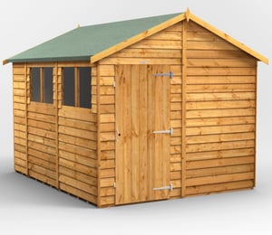 Power 8 x 10 ft Overlap Apex Shed