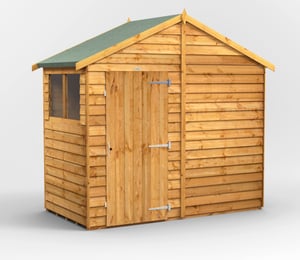 Power 8 x 4 ft Overlap Apex Shed