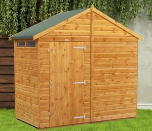 Power 8 x 4 ft Security Apex Shed