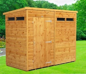 Power 8 x 4 ft Security Pent Shed