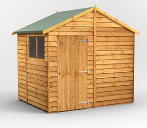 Power 8 x 6 ft Overlap Apex Shed