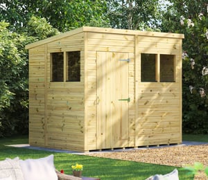 Power 8 x 6 ft Premium Pent Shed