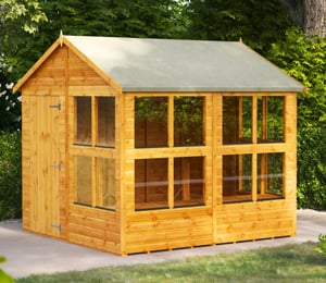 Power 8  x 8 ft Apex Potting Shed