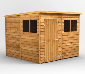 Power 8 x 8 ft Overlap Pent Shed