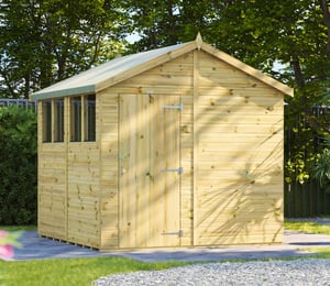 Power 8 x 8 ft Premium Apex Shed