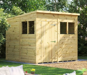 Power 8 x 8 ft Premium Pent Shed