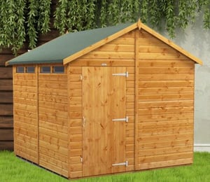 Power 8 x 8 ft Security Apex Shed
