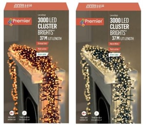 Premier 3000 Cluster Brights Christmas Lights