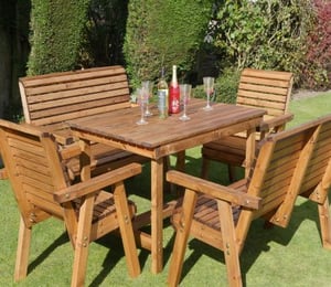 Riverco Dales Six Seater Chair Bench Patio Set