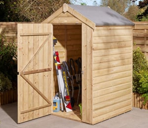 Rowlinson 4 x 4 ft Shiplap Security Apex Shed