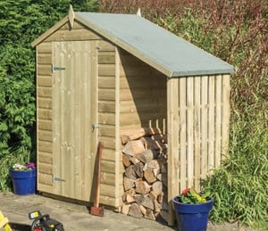 Rowlinson 4 x 3 ft Log and Tool Lean To Shed