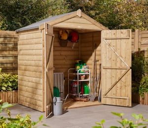 Rowlinson 6 x 4 ft Shiplap Security Apex Shed