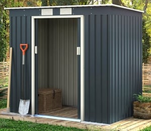 Royalcraft Ascot Grey 7ft x 4ft Metal Shed