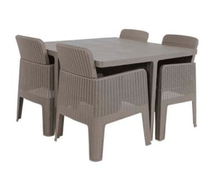 Royalcraft FARO 4 Seater Deluxe Cube Set - Taupe 