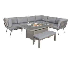 Royalcraft Mayfair Corner Lounging Set with Fire Pit