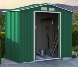 Royalcraft Oxford Green 7ft x 4ft Metal Shed
