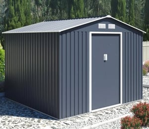 Royalcraft Oxford Grey 9ft x 8ft Metal Shed