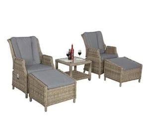 Royalcraft Wentworth 5pc Deluxe Gas Reclining chair set