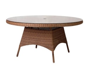 Alexander Rose San Marino 1.5m Round Table with Glass Top