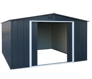 Sapphire Anthracite 10 x 10 ft Metal Garden Shed
