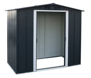 Sapphire Anthracite 6 x 4 ft Metal Garden Shed