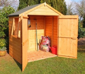 Shire Bute Shiplap 6 x 4 ft Dip Treated Double Door Shed
