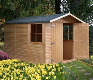 Shire Guernsey 7 x 10 ft Dip Treated Double Door Shed