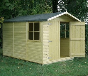 Shire Guernsey 7 x 10 ft Pressure Treated Double Door Shed
