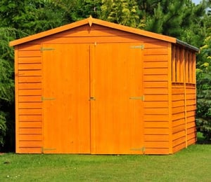 Shire Overlap 10 x 10 ft Dip Treated Double Door Shed