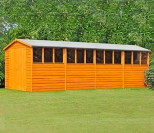 Shire Overlap 10 x 20 ft Dip Treated Double Door Shed