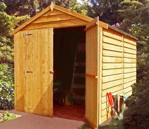 Shire Overlap 6 x 8 ft Dip Treated Double Door Shed