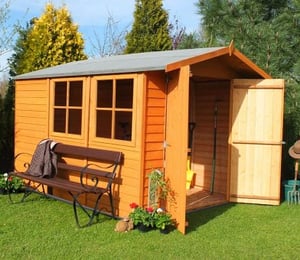 Shire Overlap 7 x 10 ft Dip Treated Double Door Shed