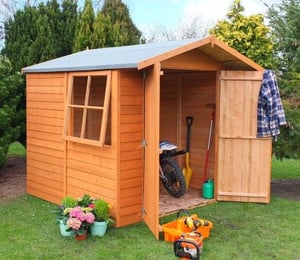 Shire Overlap 7 x 7 ft Dip Treated Double Door Shed