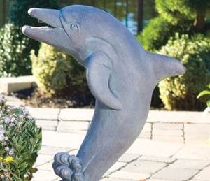 Massarelli Sitting Dolphin Statue