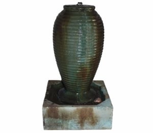 Small Ribbed Jar Water Feature