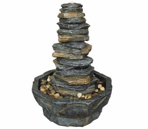 Stacked Slate Monolith Water Feature