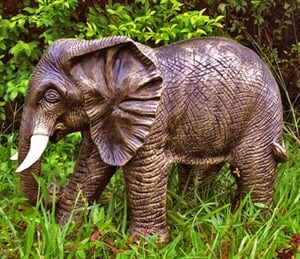Standing Bronze Elephant Ornament