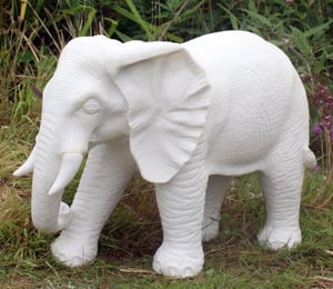 Standing White Elephant Ornament