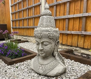 Stone Buddha Head Statue