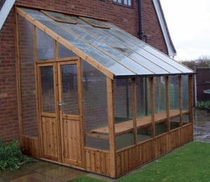 Swallow Heron 8 x 10 ft ThermoWood Lean To Greenhouse