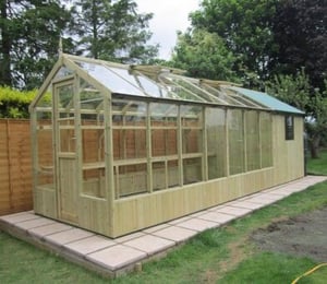 Swallow Kingfisher 6 x 14 ft Greenhouse with 6 x 6 ft Shed